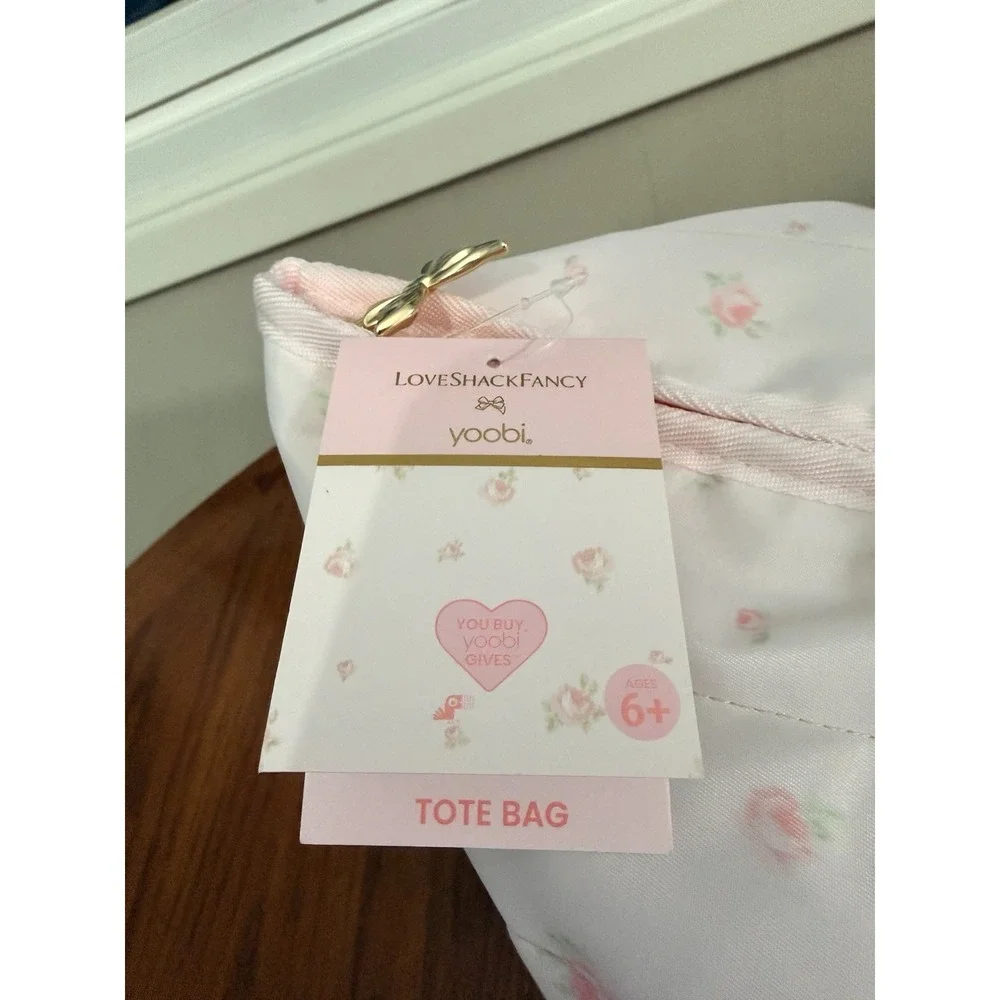 LoveShackFancy x Target Blooming Heirloom Ditsy Quilted Tote Bag Ballet Bloom